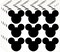 Mouse Stickers 2.62 x 2.2 Inch PVC Mic.key Stickers - 90 Pack